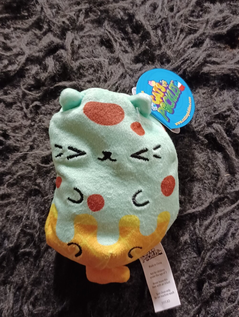 Cepia Cats vs Pickles Green Orange Red Spotted Cat Plush w/ Tags 2023